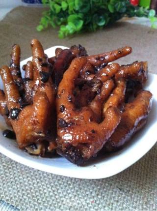 Grilled Chicken Feet in Dried Bean Sauce recipe