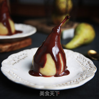 Dark Chocolate Cinnamon Stewed Pears recipe