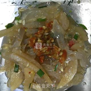 Jellyfish with Sauce and Radish recipe