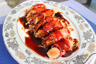 Pan-fried Bacon and Enoki Mushroom Roll recipe