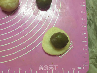 Purple Sweet Potato Egg Yolk Matcha Crisp recipe