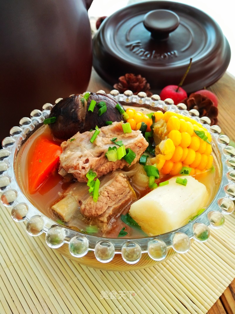 Kunbo Casserole Stewed Mushroom Pork Rib Soup recipe