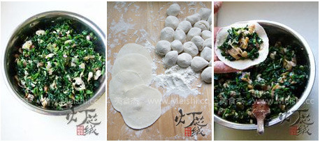 Dumplings with Clams and Radish Seedlings recipe