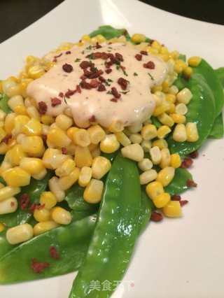 Bacon Corn and Snow Pea Salad recipe