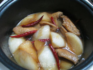 Braised Radish with Medium Wings recipe