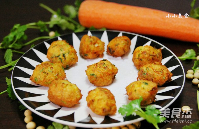 Okara is Used to Make Food, and The Fried Vegetarian Meatballs are More Fluffy and Healthier recipe