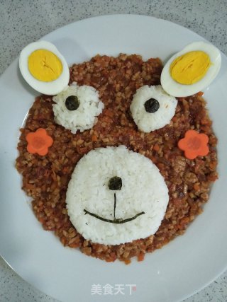 Children's Meal 6 One Bear Baby Meat Sauce Rice recipe