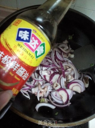 #trust之美# Fried Octopus with Onions recipe