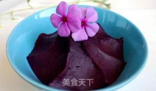 Purple Sweet Potato and Rose Snowy Mooncake recipe