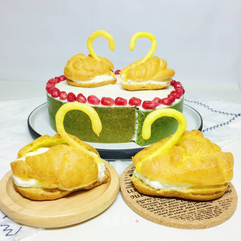 #柏翠大赛#swan Puff Cake recipe