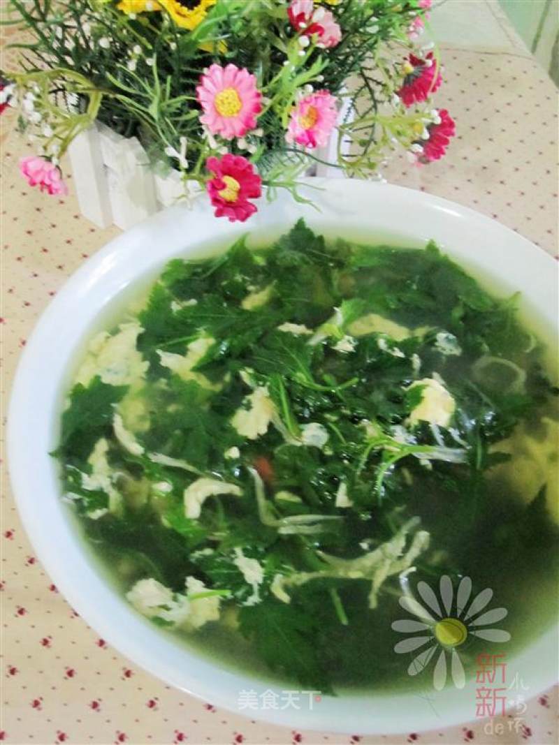 Chrysanthemum Brain Silver Fish Egg Soup recipe