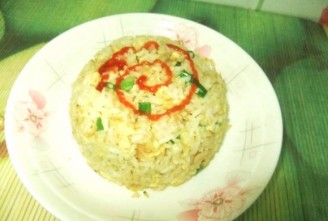 Fried Rice with Duck Egg and Shrimp Skin recipe