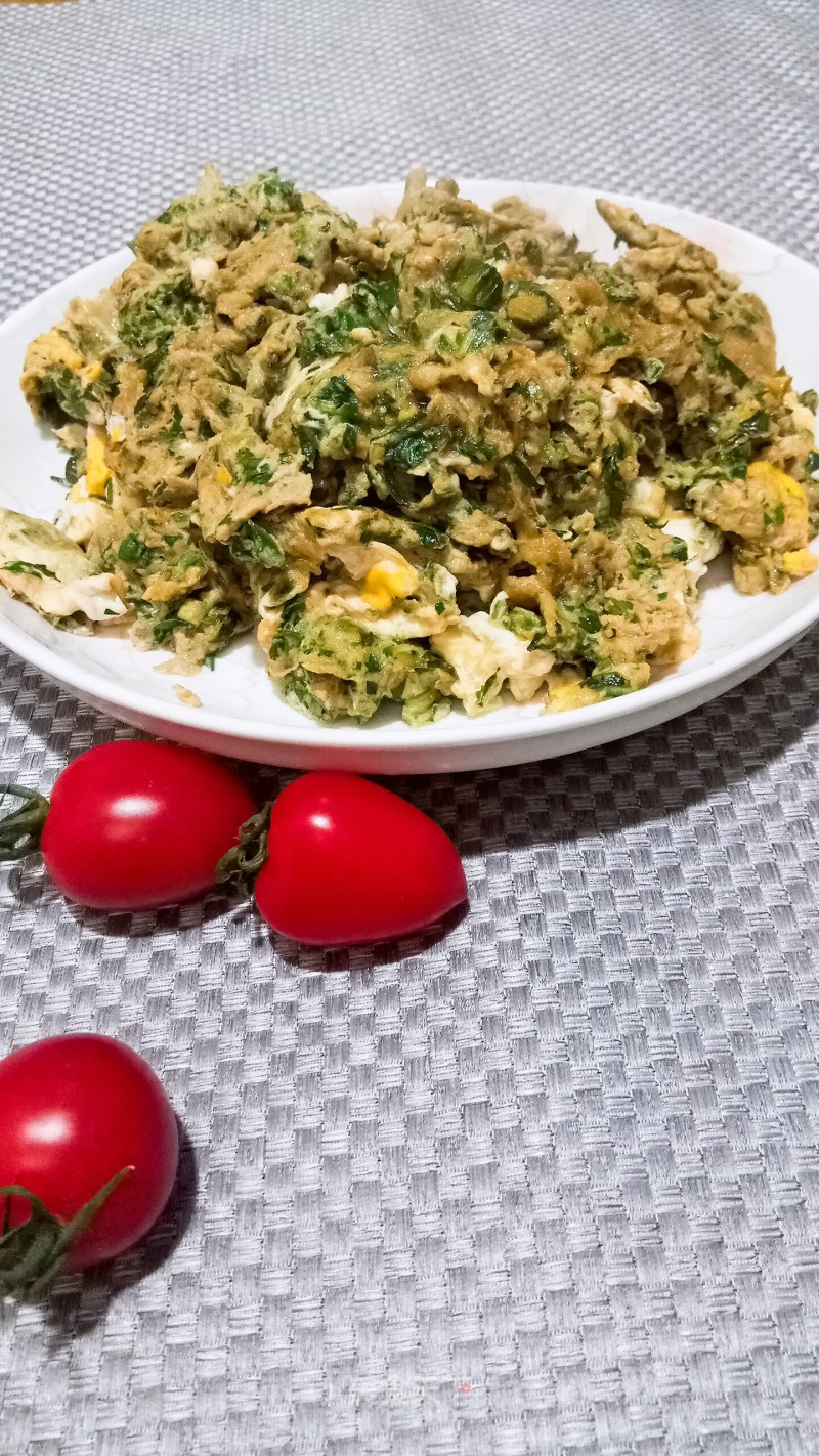 "spring Wild Vegetables" Dandelion Scrambled Eggs recipe