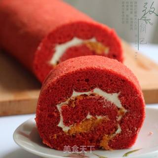 Red Velvet Pork Floss Cake Roll recipe