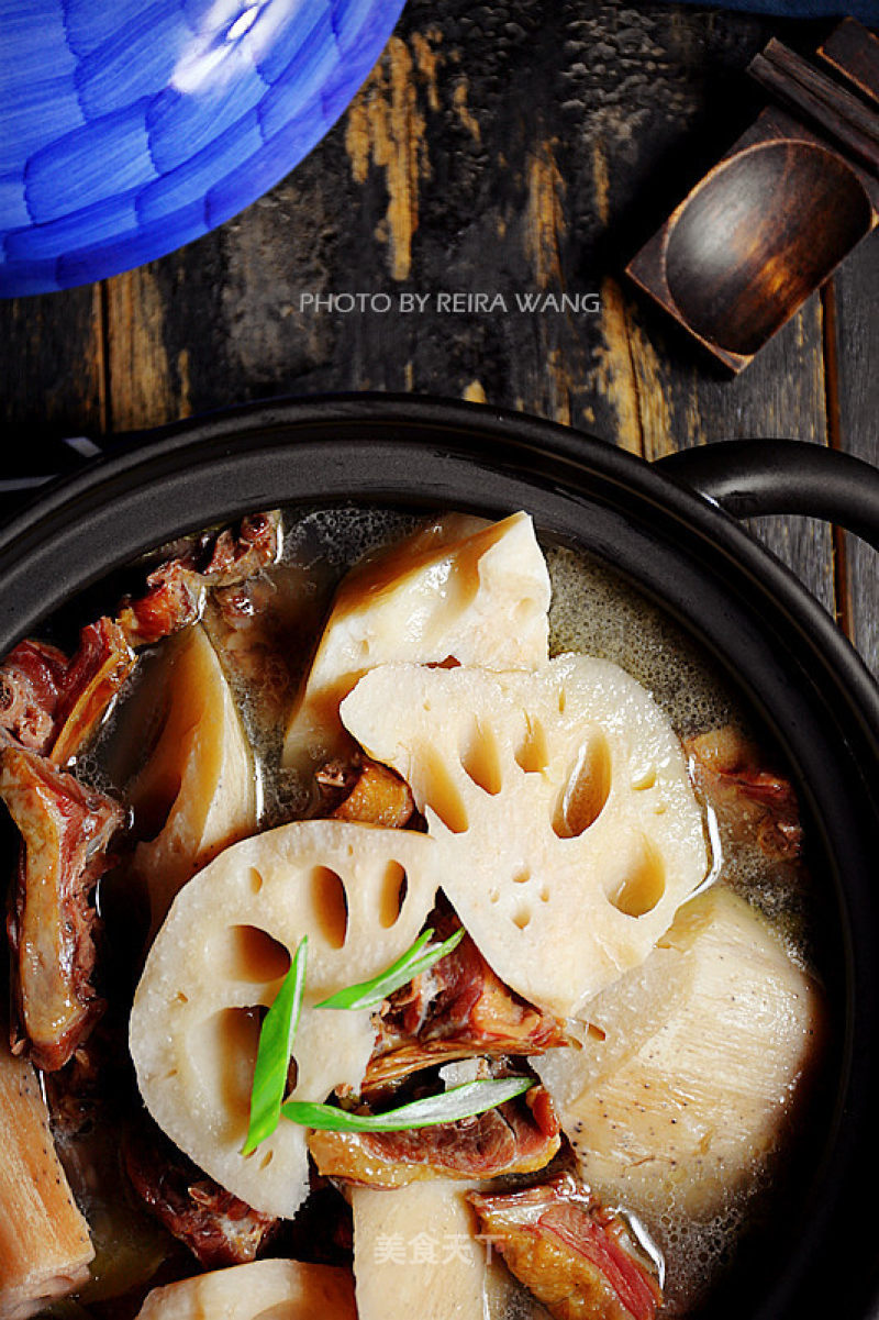 Cured Duck Braised Lotus Root recipe