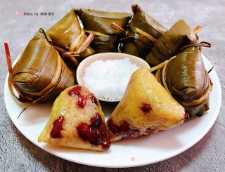 #蒸菜# Red Bean and Glutinous Rice Dumplings recipe