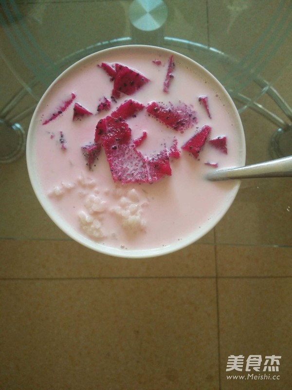 Milk Rice Pitaya Porridge recipe