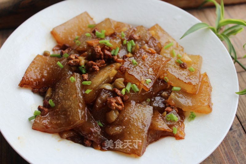Braised Pork with Fake and Real Braised Pork-minced Meat and Sweet Potato Vermicelli recipe