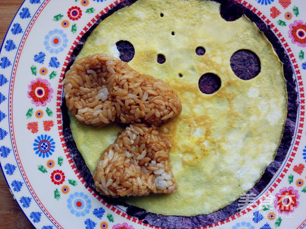 Cartoon Breakfast Omelet Rice recipe