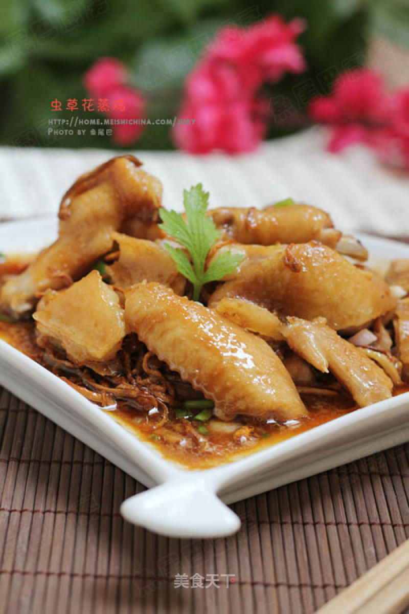 Not Cold But Not Dry, A Good Choice for Tonic in Winter --- Steamed Chicken with Cordyceps recipe