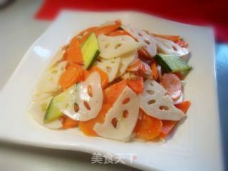 Vegetarian Fried Lotus Root and Carrot Slices recipe