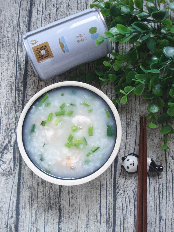 Spinach and Shrimp Congee recipe