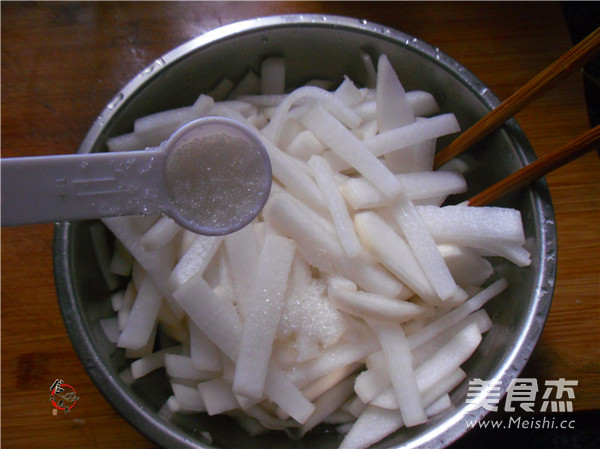 Pickled Radish with Pickled Peppers recipe