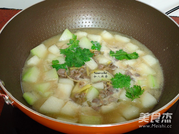 Chicken Gizzard Rolled Winter Melon Soup recipe