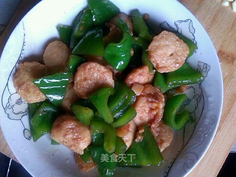 Stir-fried Fish Balls with Colored Peppers recipe