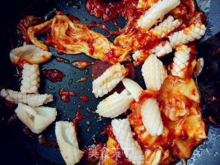 Korean Sour and Spicy Squid Rice Bowl recipe