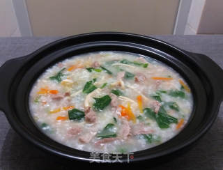 Vegetable and Lean Pork Congee recipe