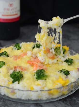 Broccoli Shrimp Baked Rice recipe