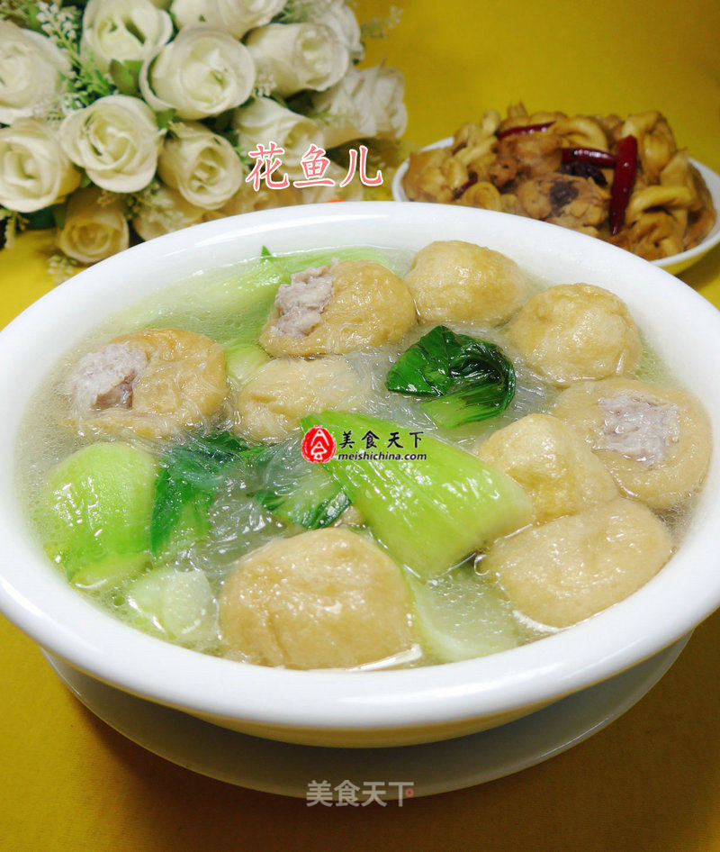 Vegetable Meat and Gluten Vermicelli Soup recipe