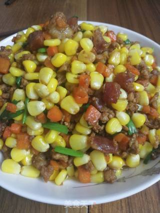 Stir-fried Corn Kernels with Carrots recipe