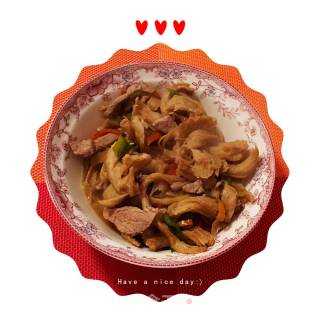 Stir-fried Shredded Pork with Water Gluten recipe