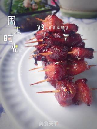 Double Flavor Toothpick Meat (honey Sauce Version & Garlic Spicy Flavor Version) recipe