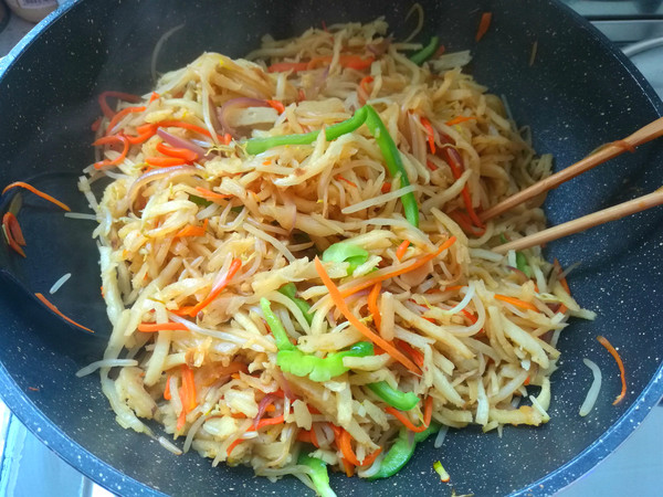 Home-style Vegetarian Fried Cake Shreds recipe