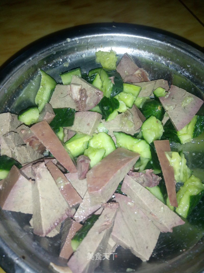 Cucumber with Pork Liver recipe