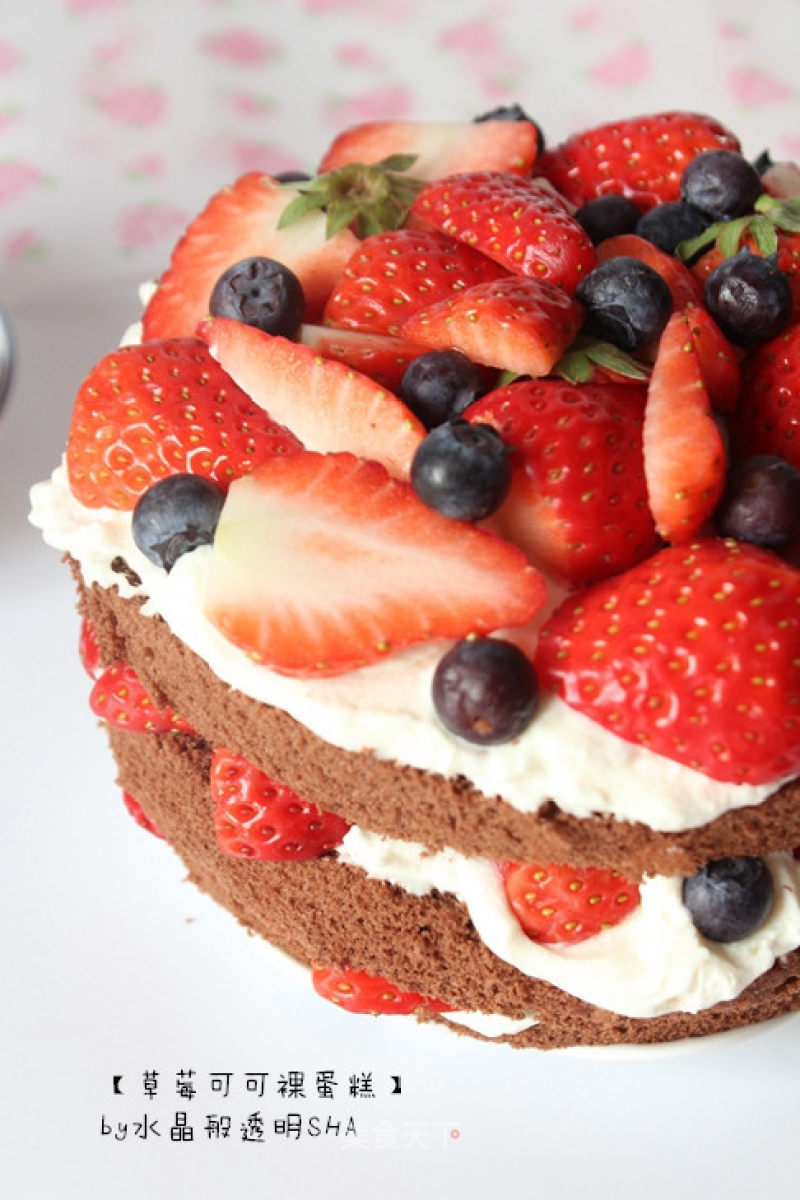 Strawberry Cocoa Naked Cake recipe
