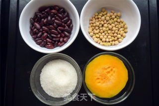 Pumpkin Soy Milk with Red Kidney Beans recipe