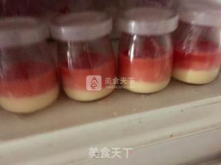 Plum Peach Watermelon Matcha Pudding recipe