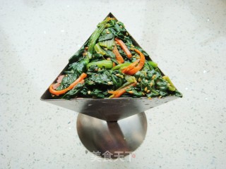 Sesame Oil Spinach Tower recipe