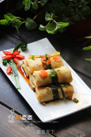 A Bite of Fresh Tofu Skin Rolls recipe