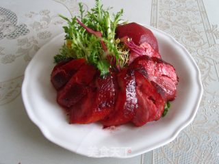 Smoked Duck Breast and Red Wine Pear recipe