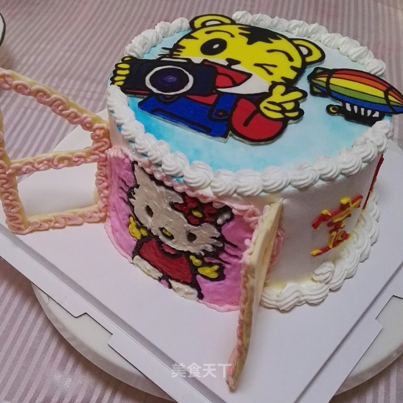 #aca烤明星大赛# 6-inch Cartoon Cream Cake recipe