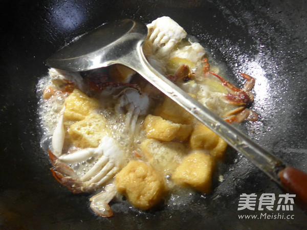 Fried Tofu with Crab recipe