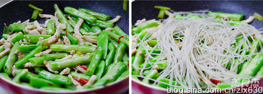 Braised Noodles with Chicken and Beans recipe
