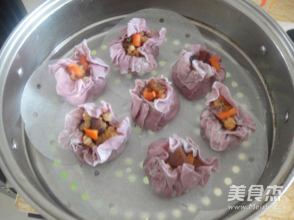 Purple Sweet Potato and Glutinous Rice Shaomai recipe