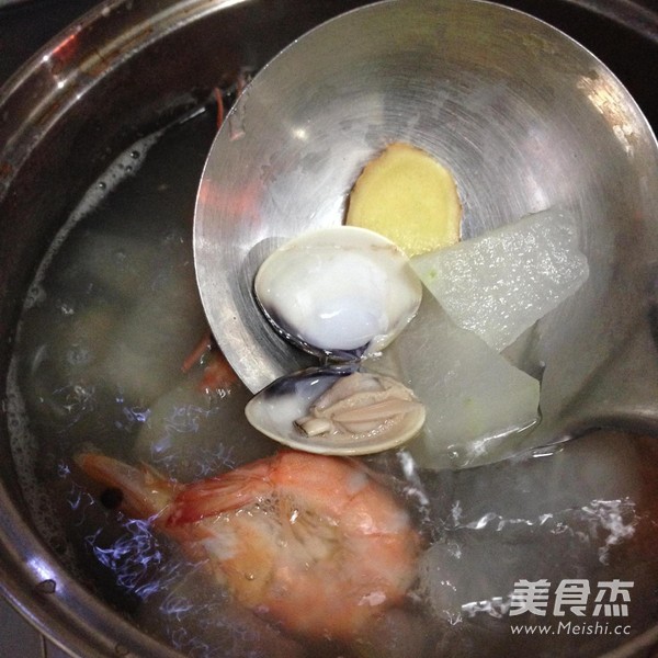 Shrimp, Clams, Winter Melon Soup recipe