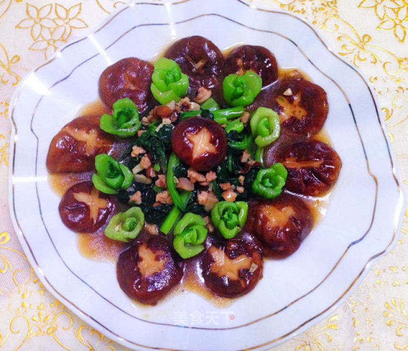 【stewed Vegetable Heart with Mushrooms】--a Feast of Green Roses in Oyster Sauce